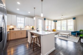Waterfall kitchen islands